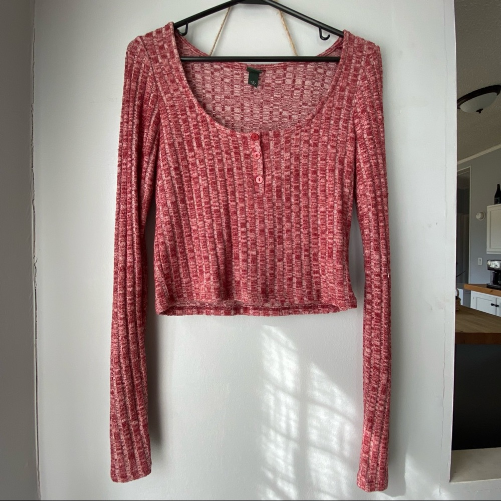 Red Cropped Sweater